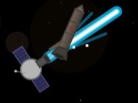 Space Junk Blaster - Screenshot of space janitor melting orbital debris